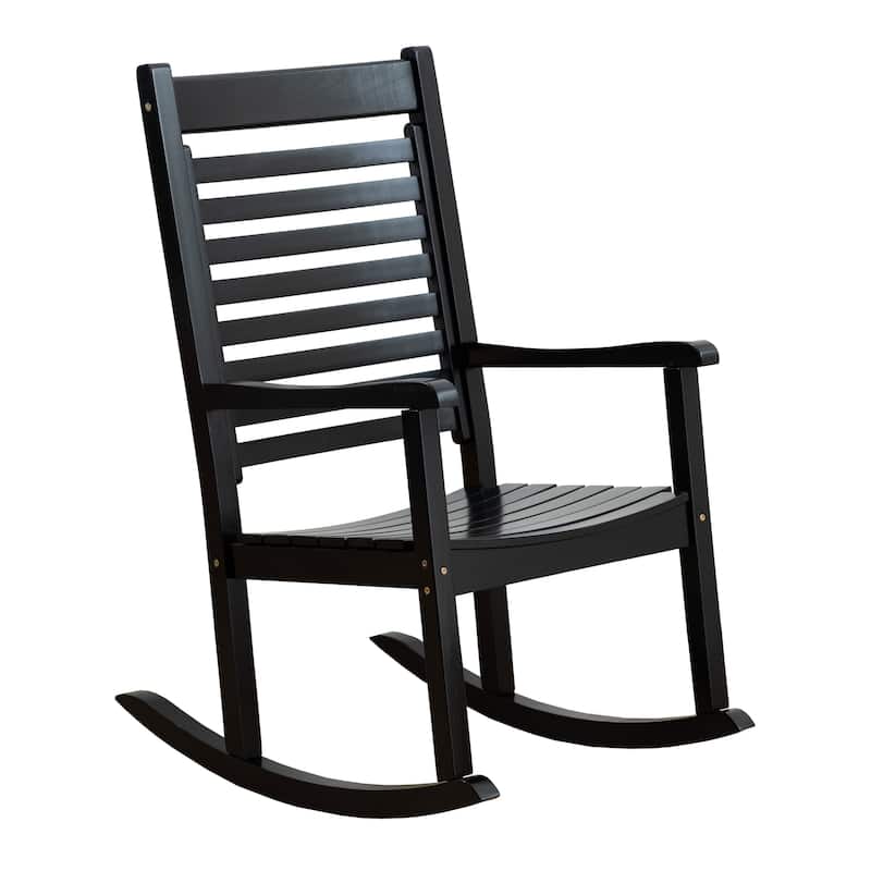 Elemental Modern Oversize Wood Outdoor Patio Rocking Chair