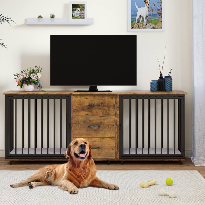 Moasis 2in1 Separable Furniturestyle Dog Crates, TV Stand with Drawers Bed Bath & Beyond