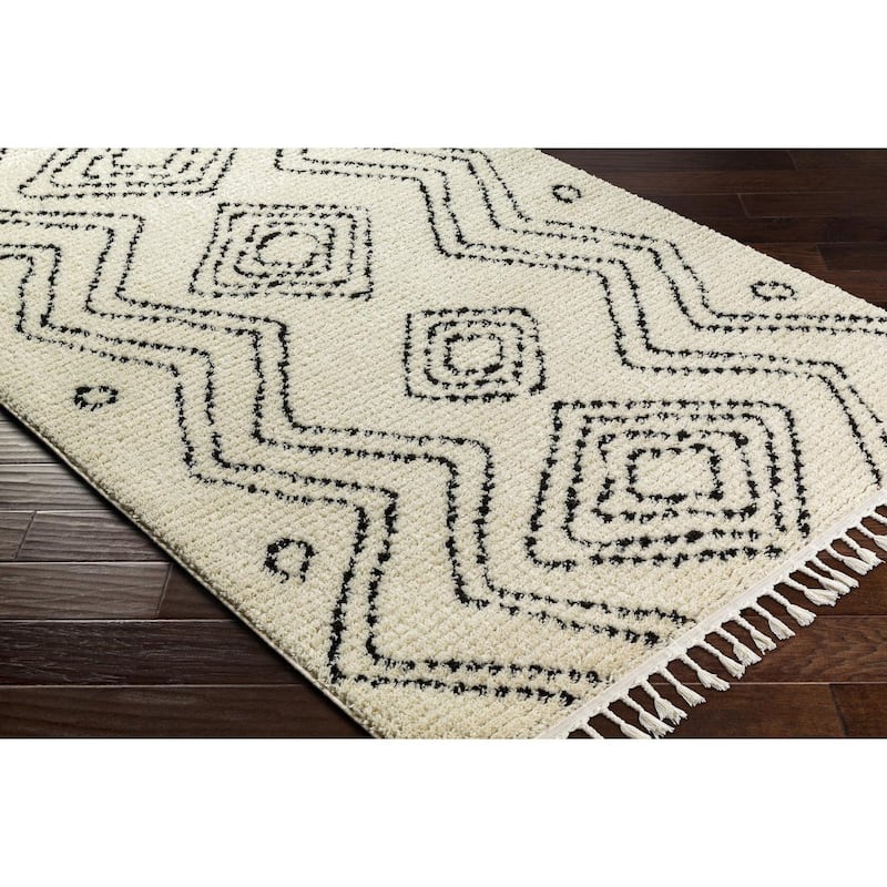 Livabliss Casual Casablanca Shag Tribal Area Rug
