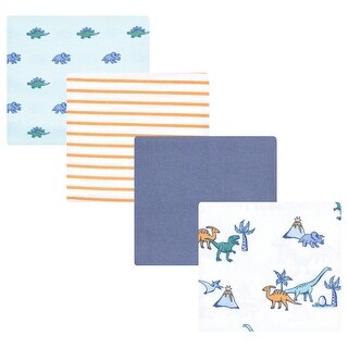 Hudson Baby Boys Cotton Flannel Receiving Blankets, Pastel Dino, One Size - Pastel Dino - One Size