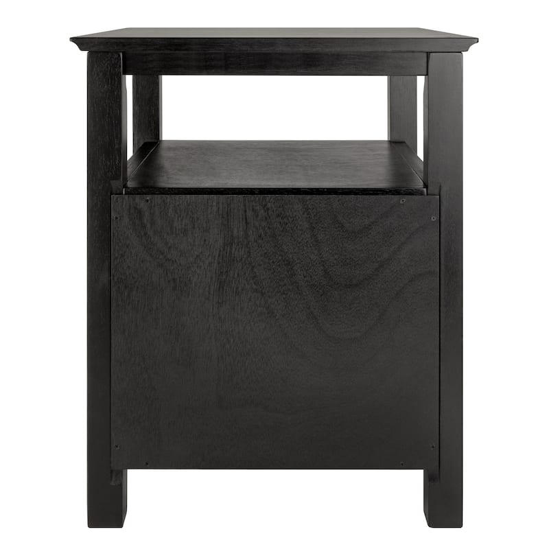 Timber Accent Table, Nightstand, Black