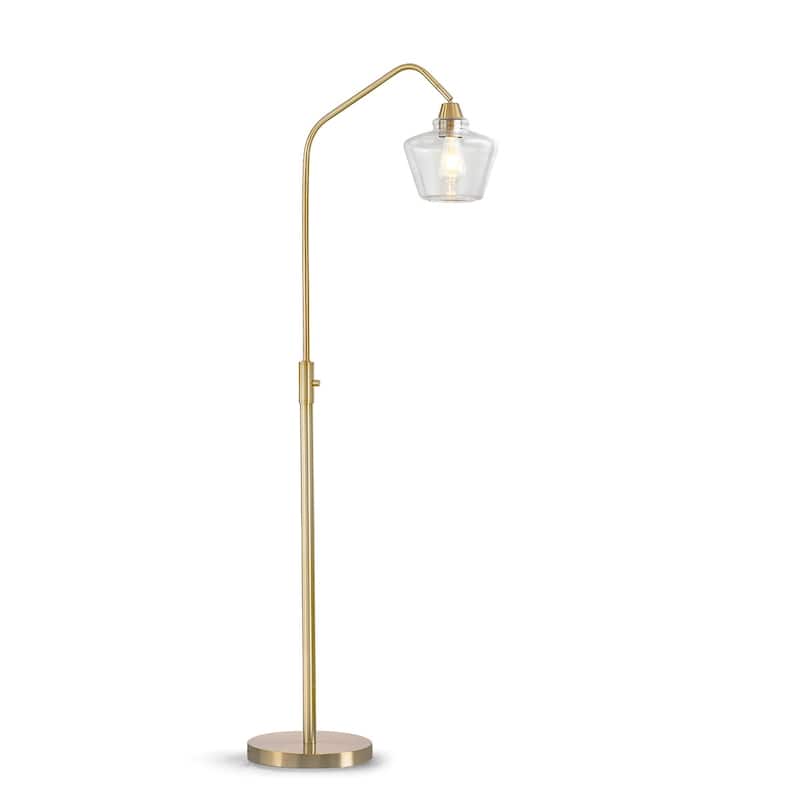 Midtown One Light Glass Shade 66"H Dimmable LED Floor Lamp with Vintage LED Bulb