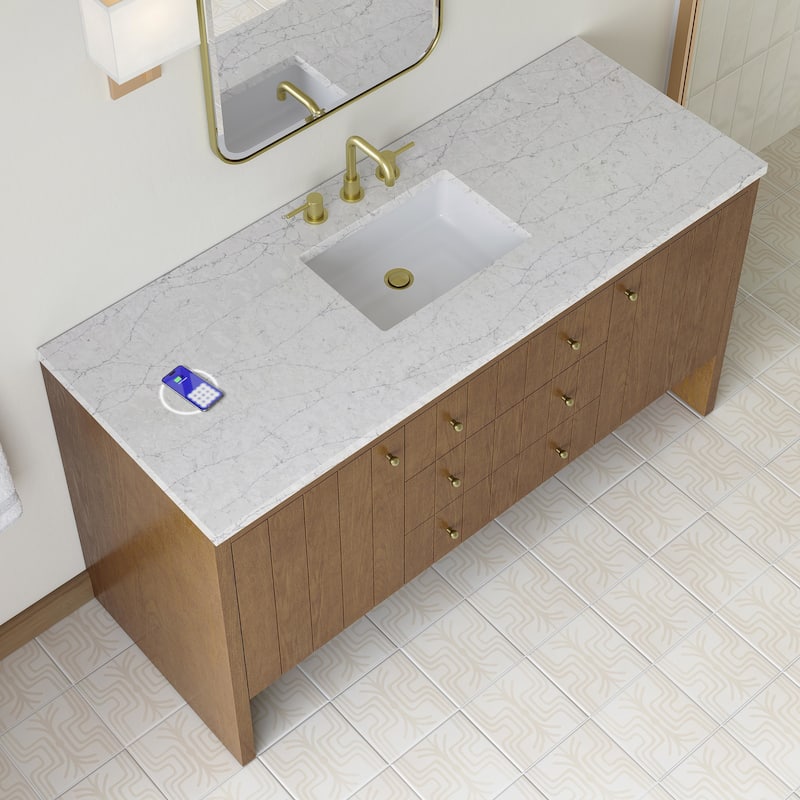 James Martin Vanities 435-V60S-FEJP Hudson 60" Free Standing Single