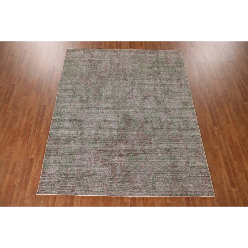 Multi-Color Modern Abstract Area Rug Handmade Wool Carpet - 8'0"x 10'0"