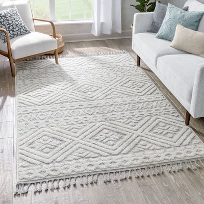 Well Woven Salem Eliana Tribal Moroccan Diamond High-Low Area Rug