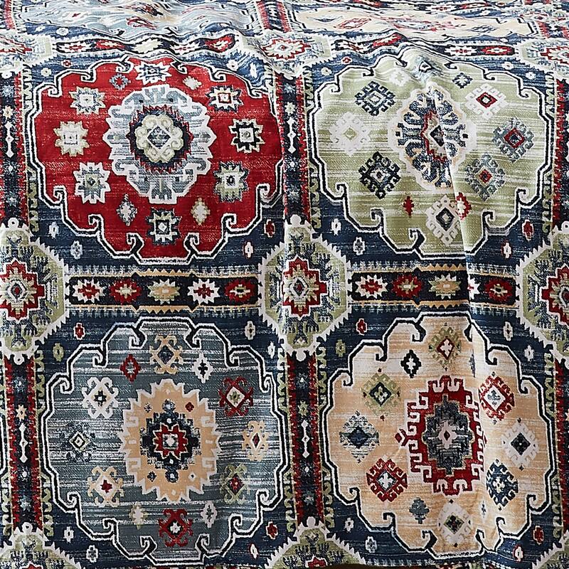 Kilim Oversized Duvet Cover Set - King - Multi Color - 3 Piece