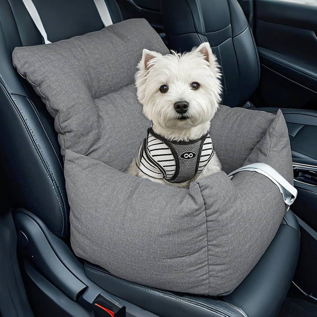 Portable Dog Booster Car Seat Bed for Small Dogs, Puppy Travel Car Seat