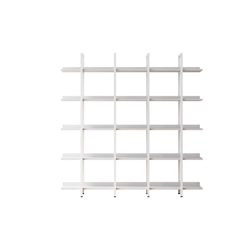 70.87" 5 Tier Bookcase with Metal Frame, MDF Board