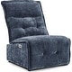 preview thumbnail 1 of 33, MCombo Armless Power Recliner Chair with USB Ports, 3.5" Wall Clearance Electric Reclining Sofa Chair for Living Room, ALR01 Navy Blue