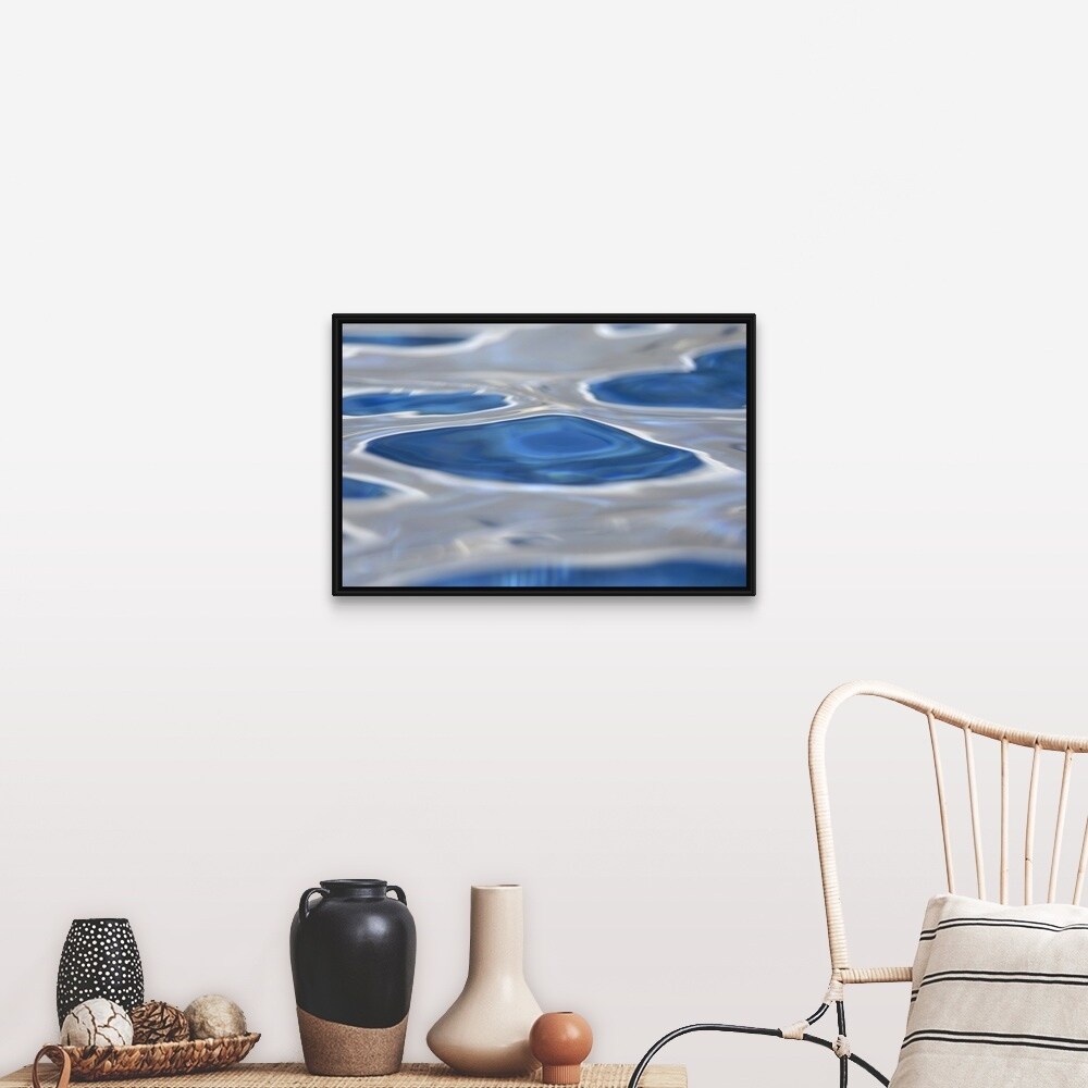 Shop Abstract Detail Water Ripple In Pool Black Float Frame