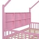 preview thumbnail 38 of 37, Modern Wooden House Bed Frame, Storage Shelves & Roof
