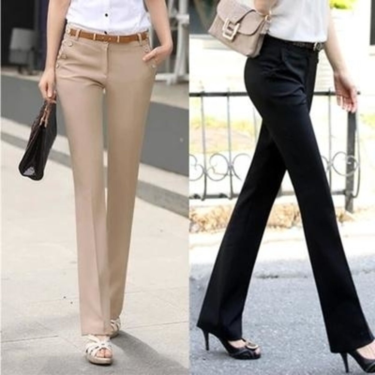 Shop Plus Size Trousers Women Pants 2018 Spring Summer Casual Ol Formal Harem Pants Women Office Dress Pants Flare Trousers Overstock 27111897