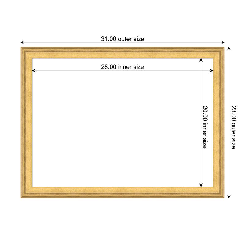 Owen Gold Framed Dry Erase Magnetic Board - 31 x 23 in