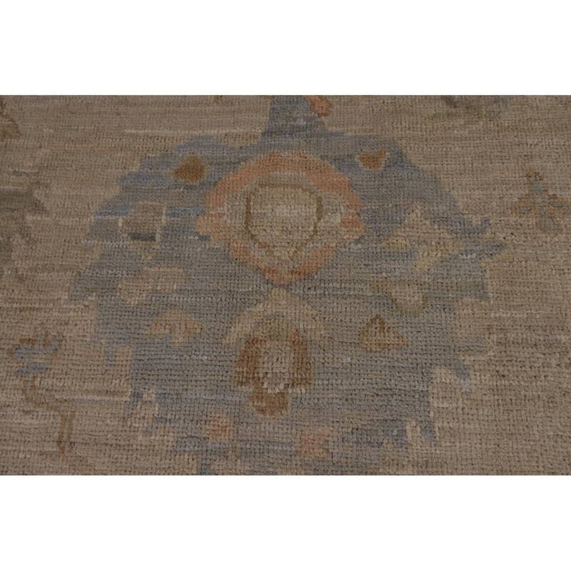 Earth Tone Oushak Turkish Area Rug Handmade Wool Carpet - 6'7"x 9'6"