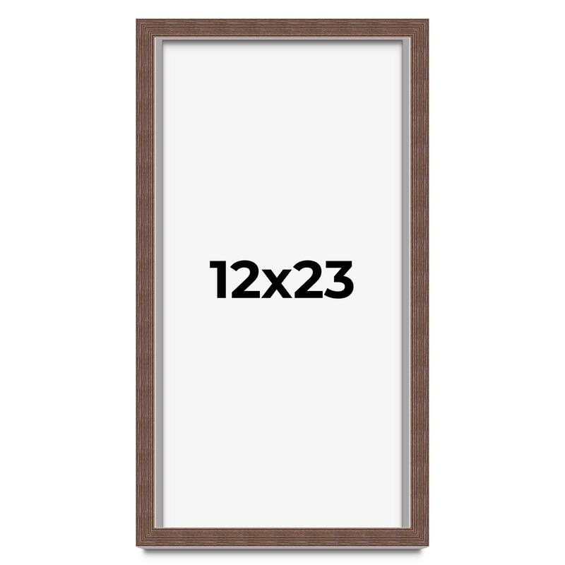 12x23 Shadow Box Frame Brown | 1.125 inches Deep Real Wood Rustic
