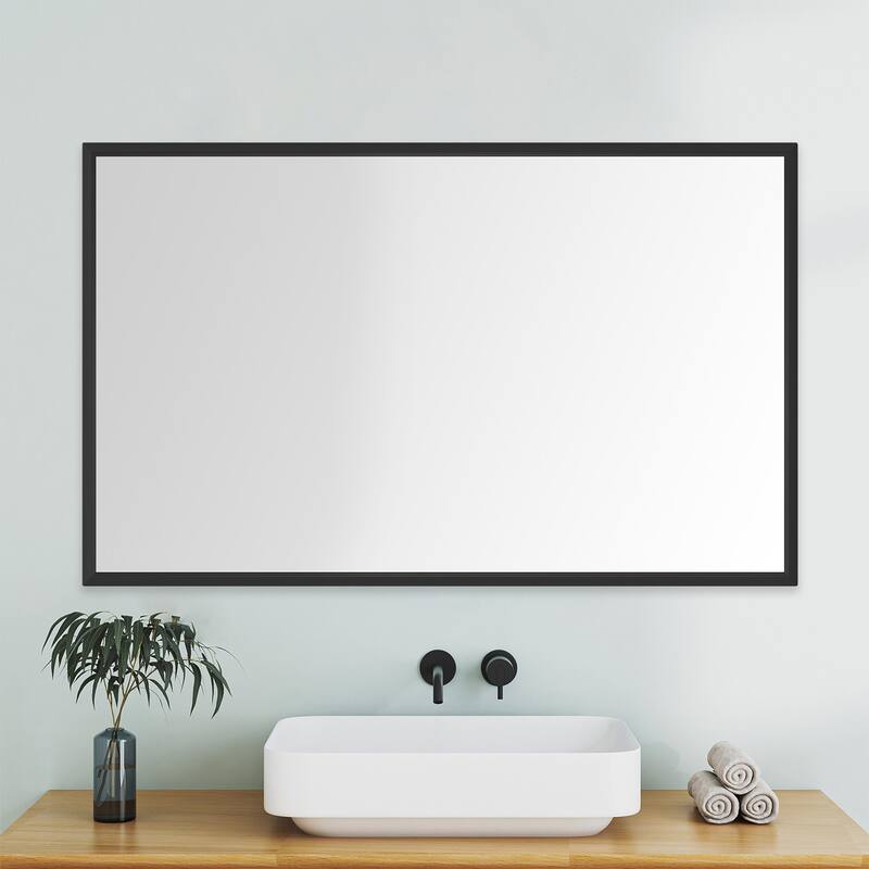 Metal Framed Bathroom Mirror for Wall,Rectangle Bathroom Vanity Mirror ...