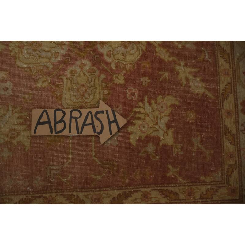 Hand Knotted Oriental 100% Wool Carpet Traditional Floral Red Ziegler Area Rug - 8' 1'' X 7' 9''