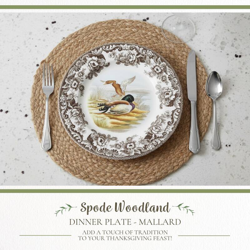 Spode Woodland Dinner Plate Birds Motif - 10.5