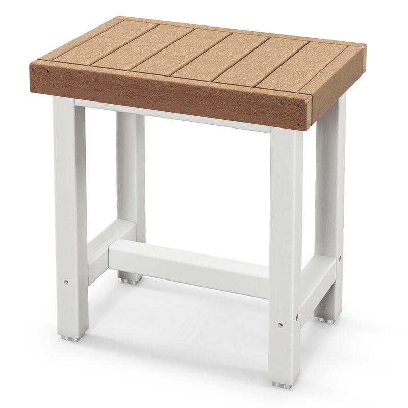 Costway 18'' x 12'' Heavy Duty HDPE Waterproof Shower Bench Spa Bath - See Details