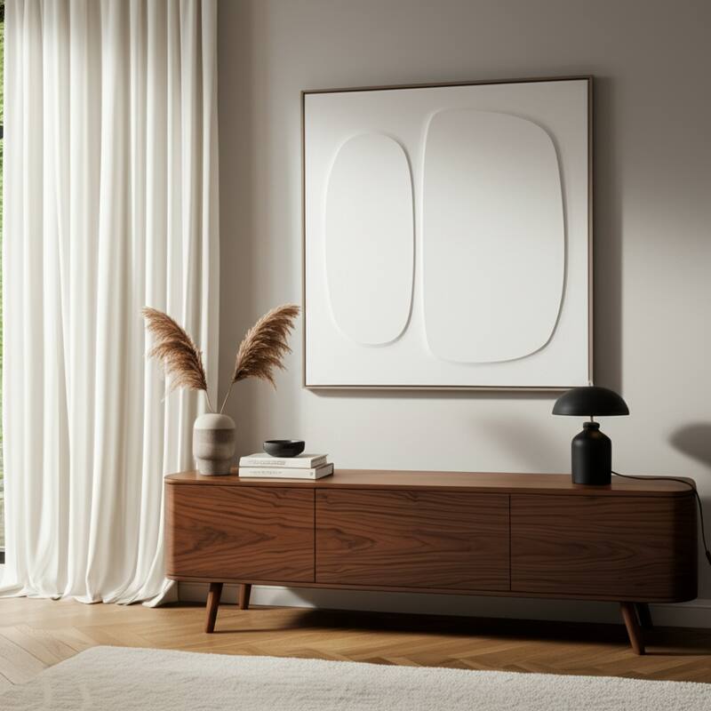 Canvas Wall Art Abstract 3D Framed Modern Decor - 40" White - Wood - 40" x 1.25" x 40" - White