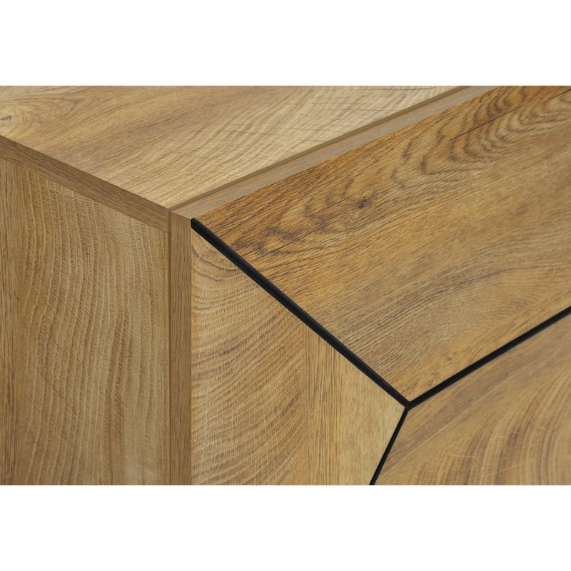 Tv Stand, 72 Inch, Console, Media Entertainment Center, Storage Drawer, Walnut Laminate, Mid Century, Modern
