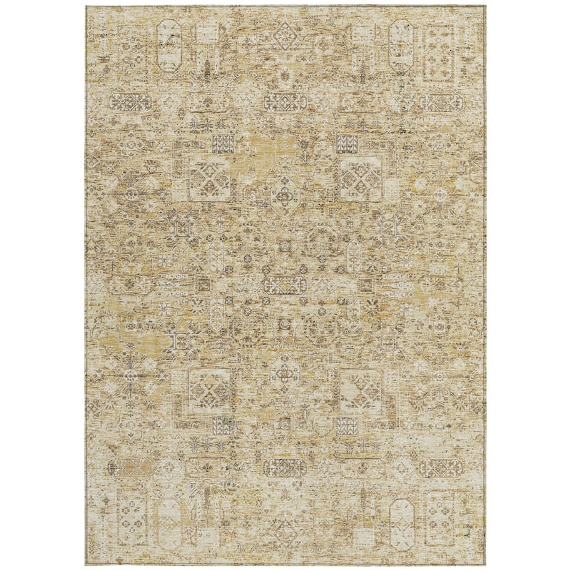 HomeRoots Floral Transitional Rectangle Outdoor Rug