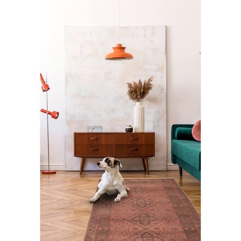 ECARPETGALLERY Hand-knotted Finest Khal Mohammadi Light Red Wool Rug - 2'8 x 6'3