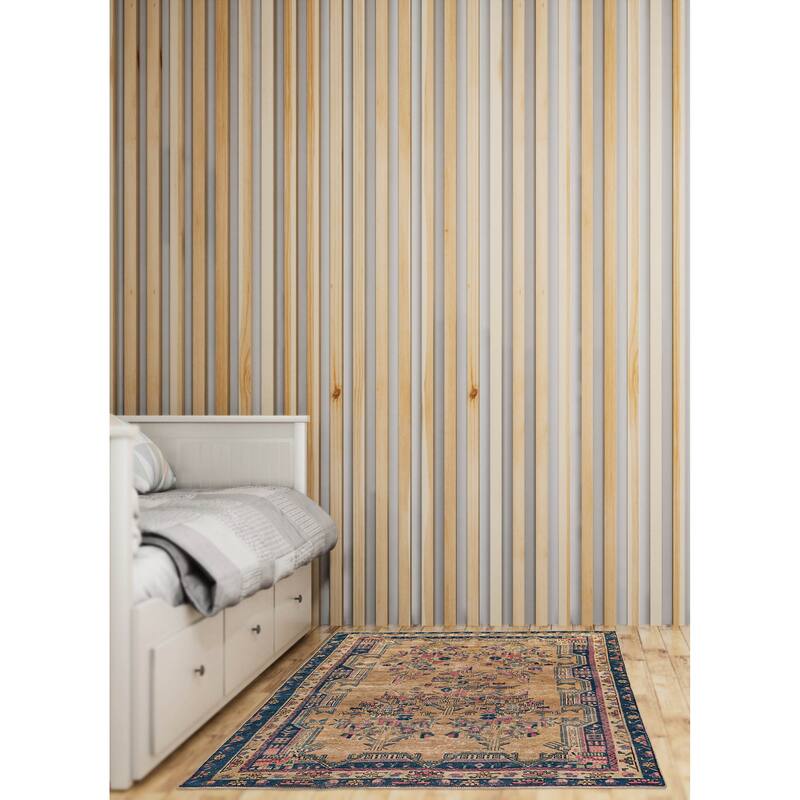 ECARPETGALLERY Hand-knotted Antalya Vintage Tan Wool Rug - 5'2 x 7'1