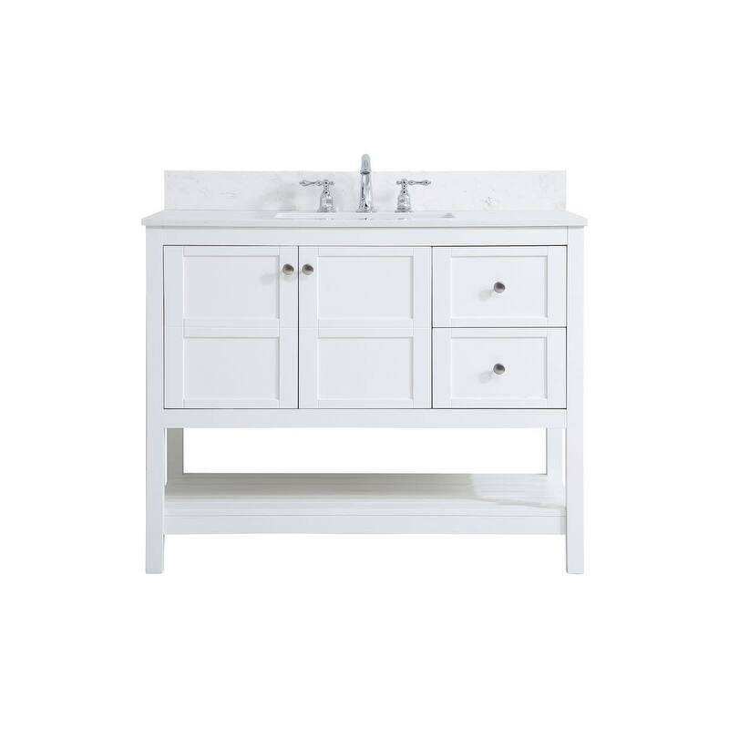 Elegant Lighting VF16442 Theo 42" Free Standing Single Basin Vanity