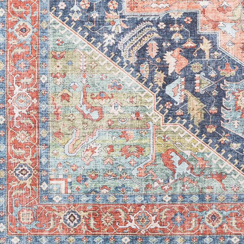 Livabliss Vintage Amelie Medallion Washable Area Rug