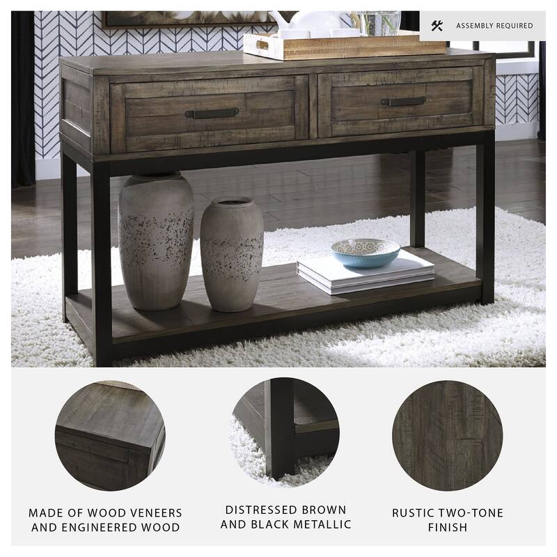 Signature Design by Ashley Denisenko Casual Sofa Table Grayish Brown