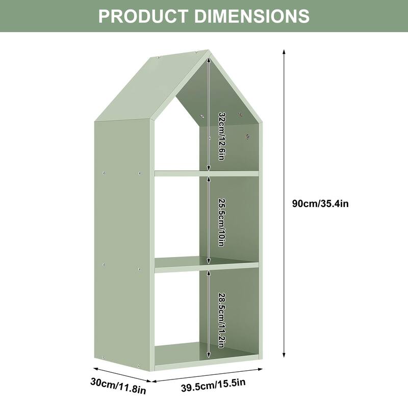 Tier Open Shelf Bookcase, Freestanding Shelves and Cube Organizer for Display