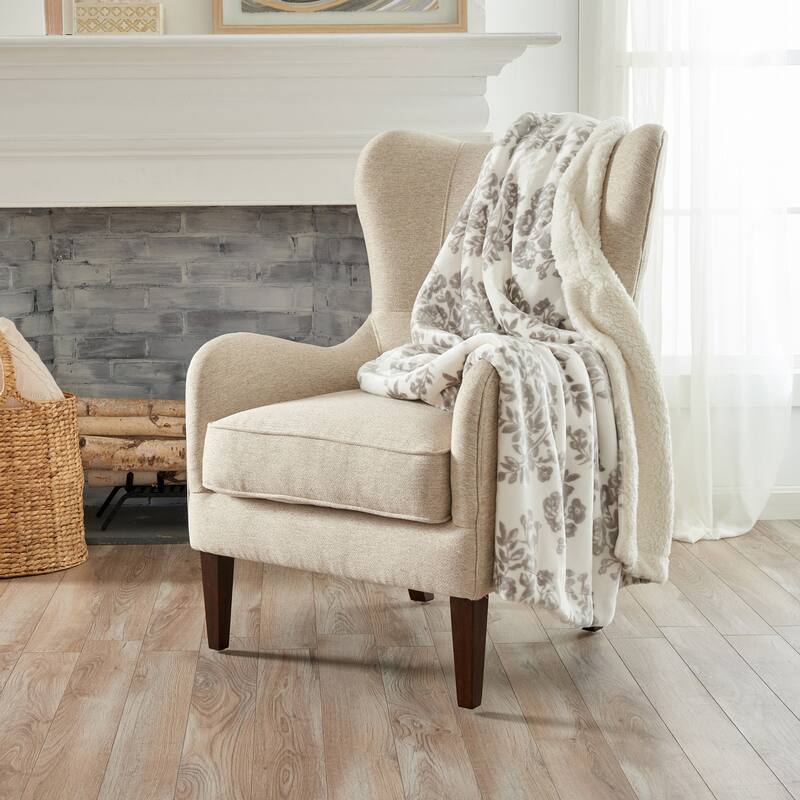 Luxurious Velvet Plush Fleece Reversible Sherpa Throw