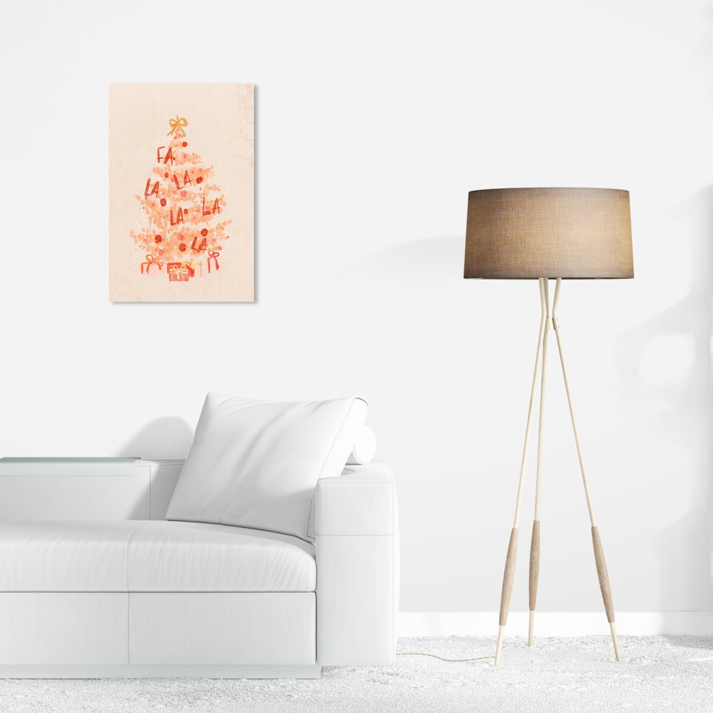 Wynwood Studio Canvas Holiday and Seasonal Orange Christmas Tree Orange Modern & Contemporary Wall Art Canvas Print