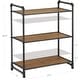 preview thumbnail 4 of 3, 3-Tier Storage Rack, Customizable Bathroom Kitchen Shelf, Industrial Style Extendable Plant Stand with helf