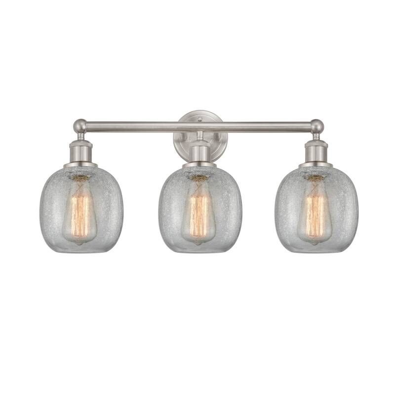 Innovations Lighting 616-3W-12-24 Belfast Vanity Belfast 3 Light 24" - Brushed Satin Nickel / Clear Crackle