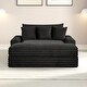 preview thumbnail 9 of 9, Furniture of America Venden Modern Chenille Padded 2-Seater Chaise Loveseat with USB Charger and Cup Holders