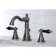 preview thumbnail 11 of 48, Duchess 8 in. Widespread Bathroom Faucet Black Stainless