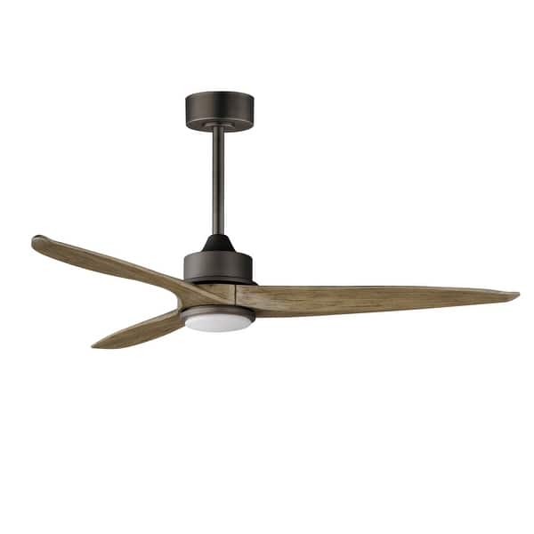 slide 2 of 9, Maxim 88831 Woodwind 52" 3 Blade Indoor / Outdoor LED Ceiling Fan Charcoal Bronze