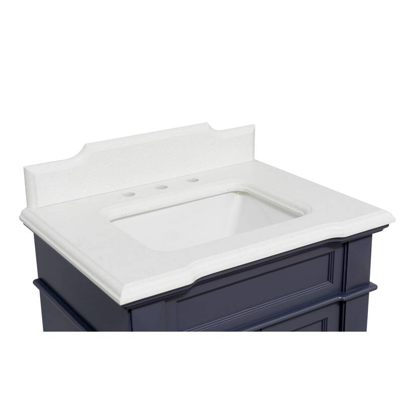 KitchenBathCollection Elizabeth 30" Bathroom Vanity with Quartz Top