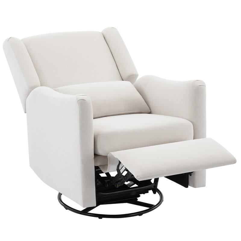 Wingback Swivel Rocker Recliner Chair, Glider Rocker Recliner, Rocking Chair Nursery for Living Room Bedroom Apartment