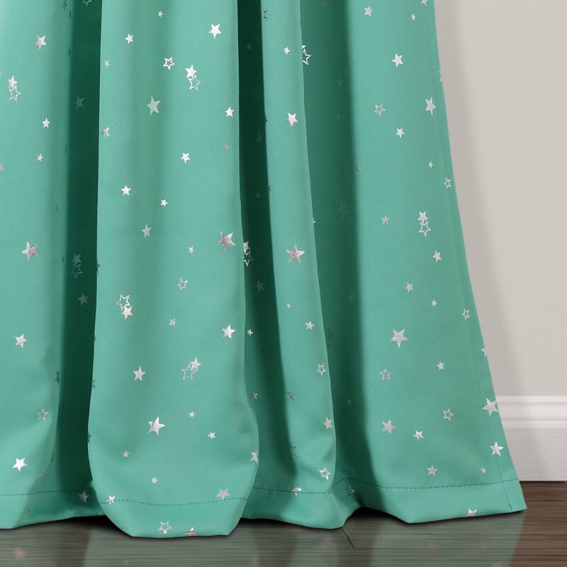Lush Decor Star Room Darkening Window Curtain Panel Pair