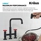 preview thumbnail 79 of 165, Kraus Urbix Industrial Solid Brass Kitchen Faucet
