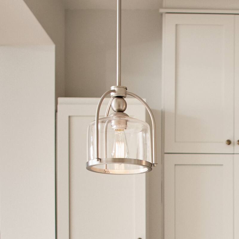 Kichler Lighting Transitional 1-light Brushed Nickel Mini Pendant - Brushed nickel