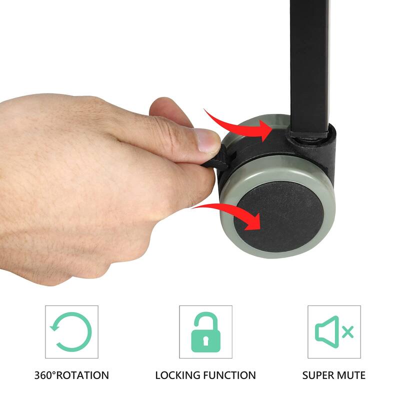 Kitchen Storage Rolling Cart, 4-Tier Kitchen Island Cart on Wheels with Wooden Shelves, Lockable Utility Cart with Mesh Baskets