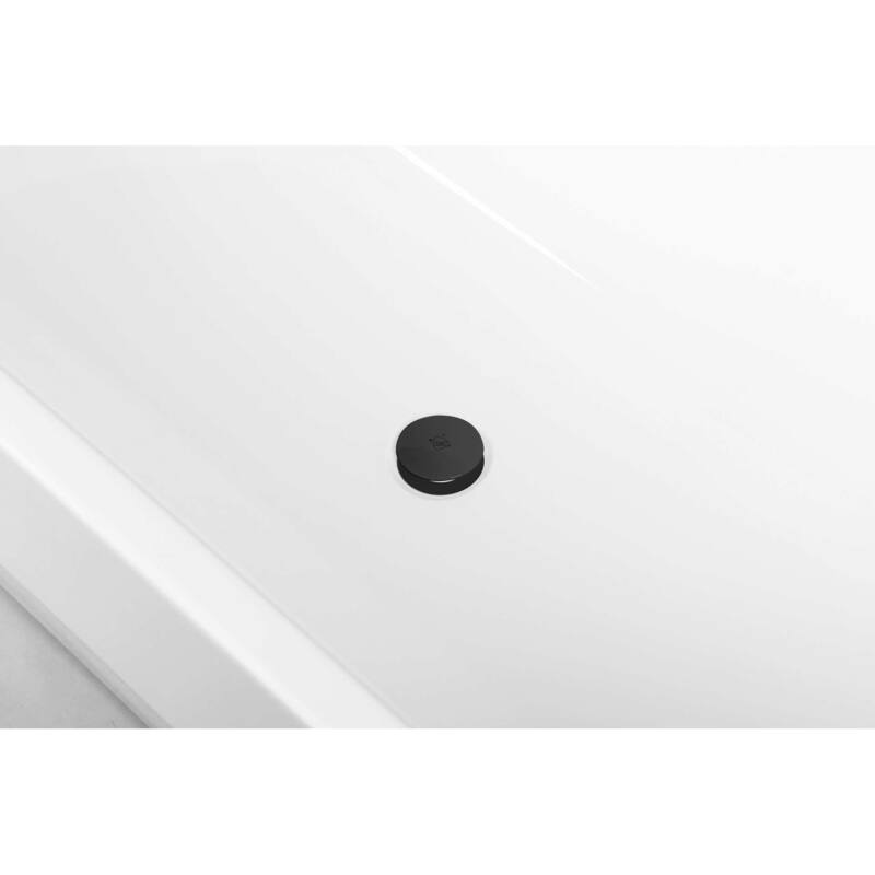 Edward Soaking Diamond Style Bathtub in Glossy White
