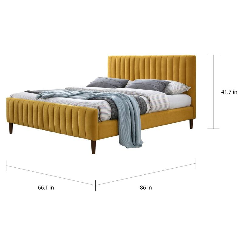 Omax Decor Spencer Upholstered Queen Platform Bed