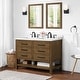 preview thumbnail 2 of 14, OVE Decors Chase Open Shelf 48 in. Vanity in Rustic Oak and White Countertop