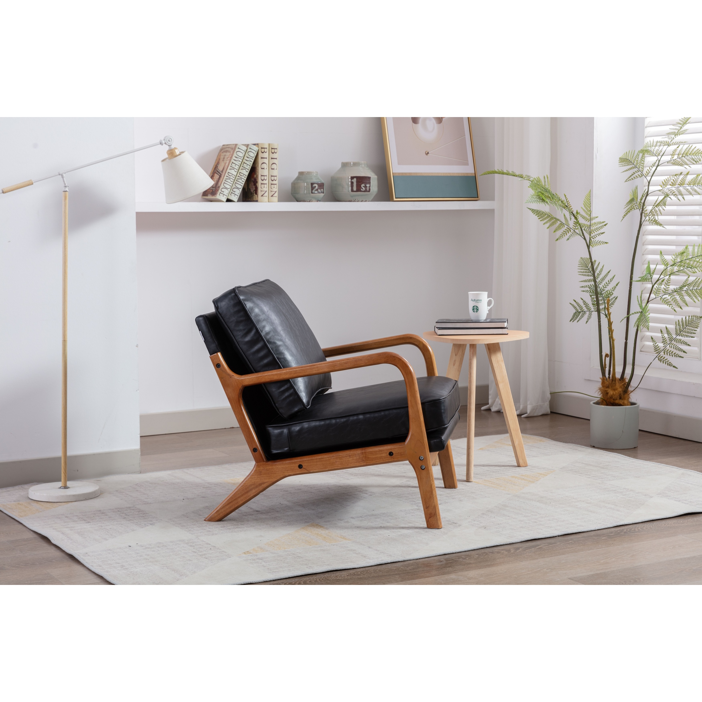 Modern Solid Wood Accent Chair Lounge Chair 29.92