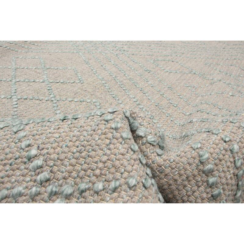 ECARPETGALLERY Braid weave Sienna Grey Wool Rug - 5'0 x 8'2